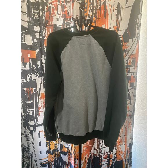 VANS 'RUTLAND III' SWEATSHIRT - GREY/DARK GREEN Size Medium - Picture 2 of 6